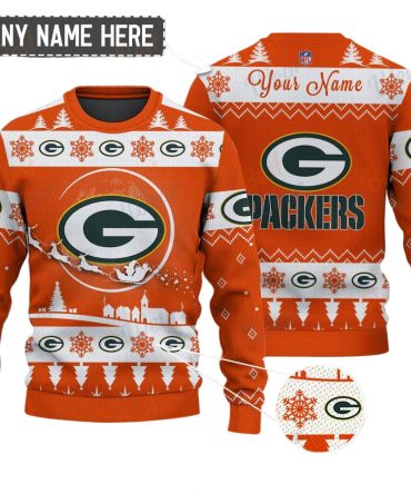 Green Bay Packers NFL Ugly Christmas Sweater - Name Customized