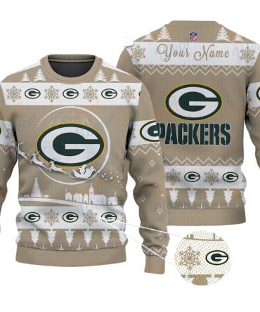 Green Bay Packers NFL Ugly Christmas Sweater - Name Customized