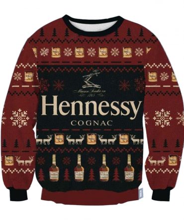 Hennessy Cognac For Unisex Ugly Christmas Sweater, All Over Print Sweatshirt