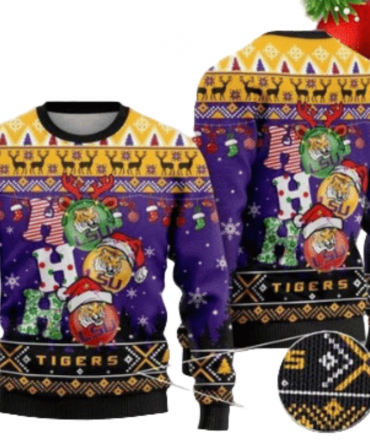 Lsu Tigers Ho Ho Ho Ugly Christmas Sweater, All Over Print Sweatshirt