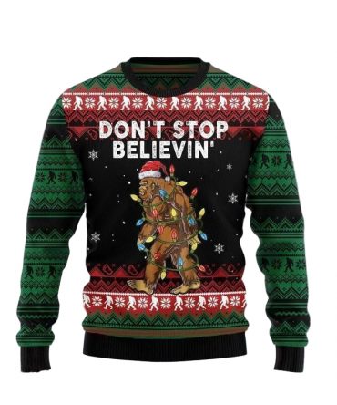 Merry Xmas Bigfoot Do Not Stop Believing Awesome Gift For Christmas Ugly Christmas Sweater