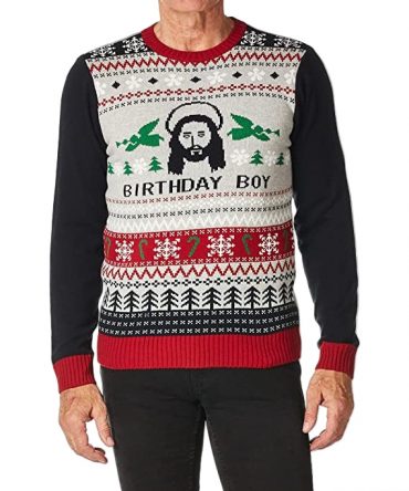 God Jesus Pattern Birthday Boy Gift For Christmas Ugly Christmas Sweater