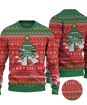 Disc Golf Lovers Merry Discmas Xmas Awesome Gift For Christmas Ugly Christmas Sweater