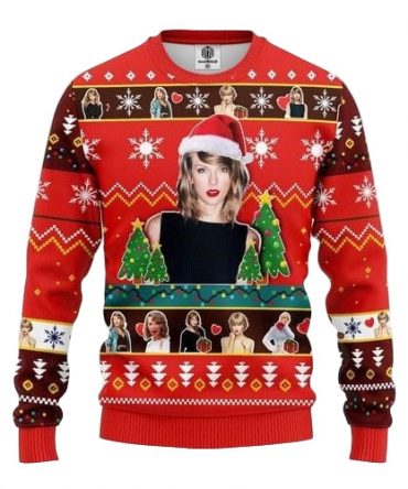 Taylor Swift Ugly Christmas Sweater, All Over Print Sweatshirt