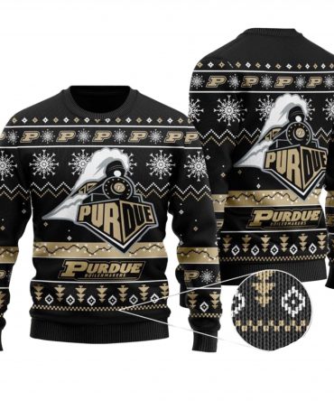 Purdue Boilermakers Football Ugly Christmas Sweater, All Over Print Sweatshirt