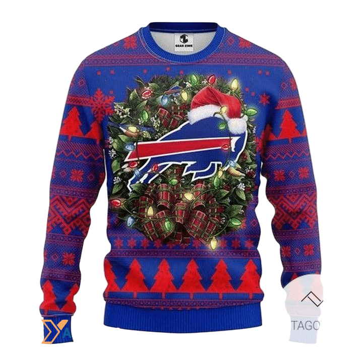 Ugly Christmas Sweater Buffalo-Bills, Billieve Blue/Red