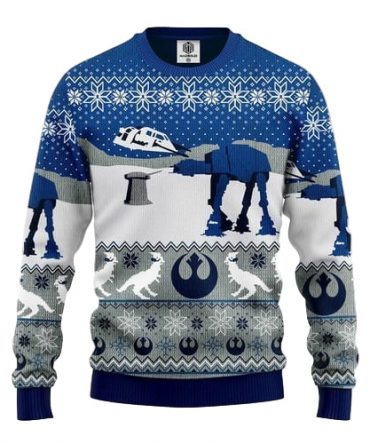 Star Wars Blue Winter Christmas For Fans Ugly Christmas Sweater, All Over Print Sweatshirt