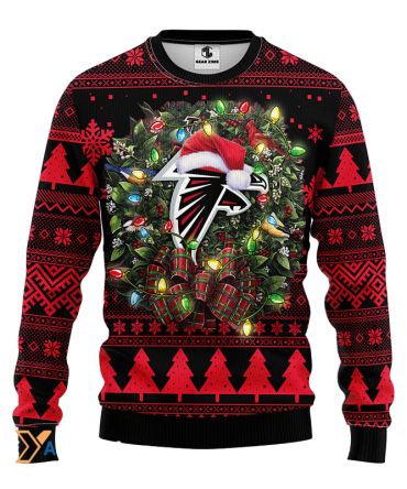 Ugly Christmas Sweater Atlanta-Falcons, Rise Up Red/Black