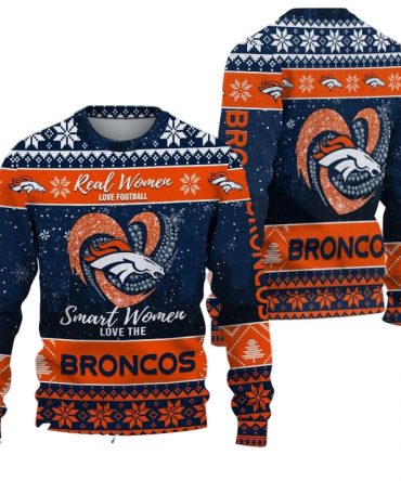 Ugly Christmas Sweater Denver-Broncos, Grinch Christmas Denver-Broncos In Heart Snowflakes City Shadow Navy Orange