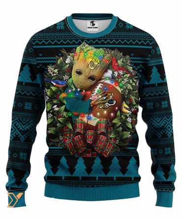 Ugly Christmas Sweater Jacksonville-Jaguars, Graphic Tree Black/Blue