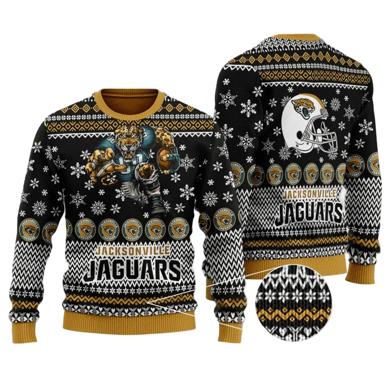 Ugly Christmas Sweater Jacksonville-Jaguars, Duuuval! Black/Yellow