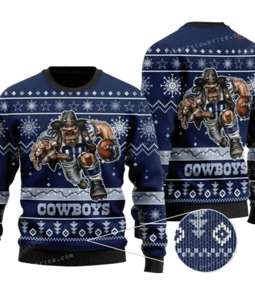 Ugly Christmas Sweater Dallas-Cowboys, America's Team Blue/Grey