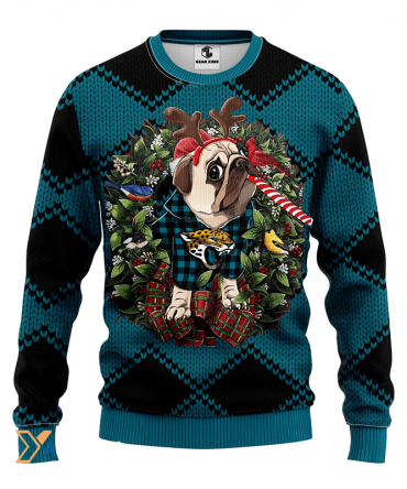 Ugly Christmas Sweater Jacksonville-Jaguars, Pub Dog Black/Blue