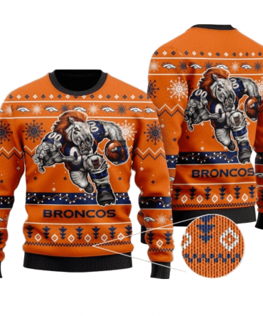 Ugly Christmas Sweater Denver-Broncos, United In Orange Black/Orange