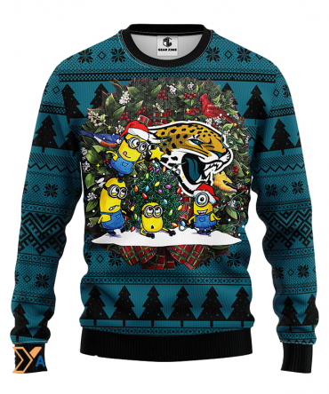 Ugly Christmas Sweater Jacksonville-Jaguars, Minion Black/Blue