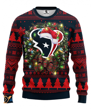 Ugly Christmas Sweater Houston-Texans, H-Town Black/Red