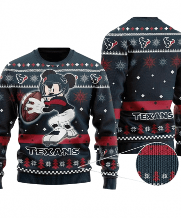 Ugly Christmas Sweater Houston-Texans, Graphics Mouse Black/Red