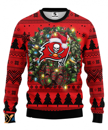 Ugly Christmas Sweater Tampa-Bay-Buccaneers, Fire The Cannons Red/Black