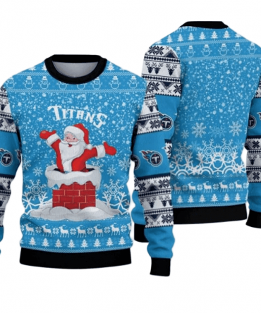 Ugly Christmas Sweater Tennessee-Titans, Xmas Blue/Black
