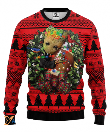 Ugly Christmas Sweater Tampa-Bay-Buccaneers, Graphic Tree Red/Black