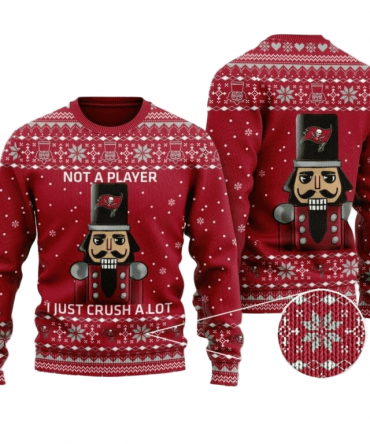 Ugly Christmas Sweater Tampa-Bay-Buccaneers, Not A Player I Just Crush A Lot Red/White