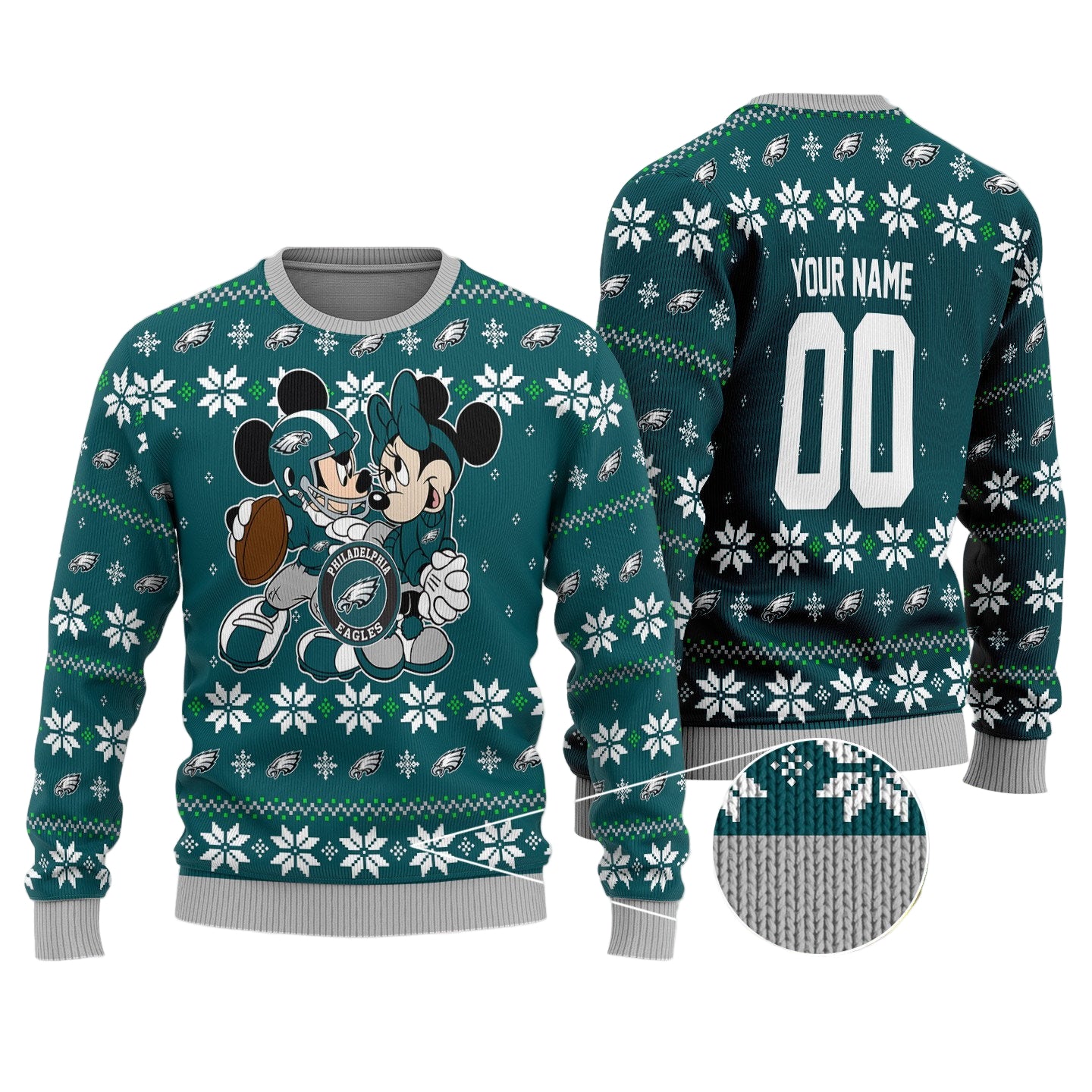 Philadelphia Eagles Personalized Woolen Sweater