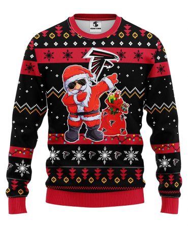 Atlanta Falcons Dabbing Santa Claus Ugly Christmas Sweater