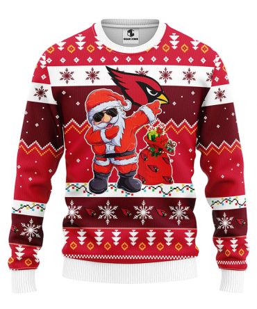 Arizona Cardinals Dabbing Santa Claus Ugly Christmas Sweater
