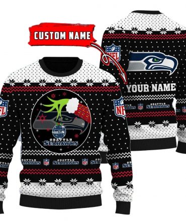 Seattle Seahawks Personalized Woolen Sweater