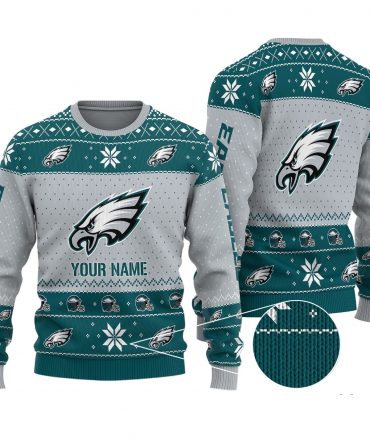 Philadelphia Eagles Personalized Woolen Sweater