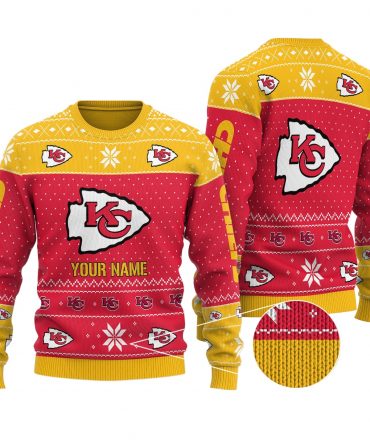 Kansas City Chiefs Personalized Woolen Sweater