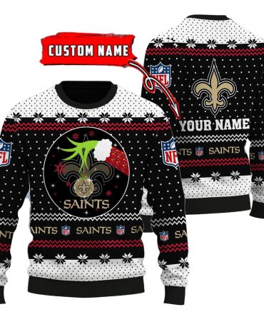 New Orleans Saints Personalized Woolen Sweater