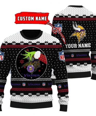 Minnesota Vikings Personalized Woolen Sweater GG