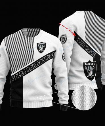 Las Vegas Raiders Personalized Woolen Sweater