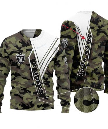 Las Vegas Raiders Personalized Woolen Sweater 9