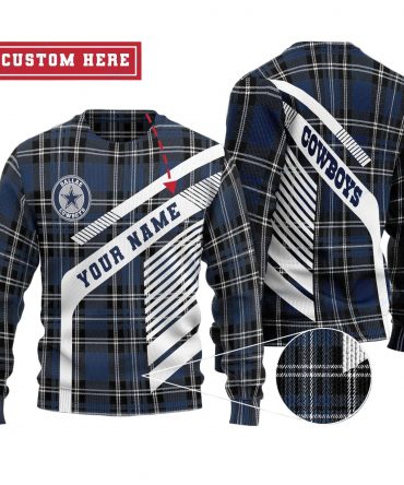 Dallas Cowboys Personalized Woolen Sweater BG12