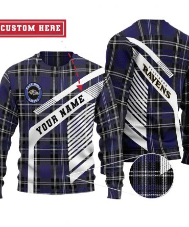 Baltimore Ravens Personalized Woolen Sweater BG14