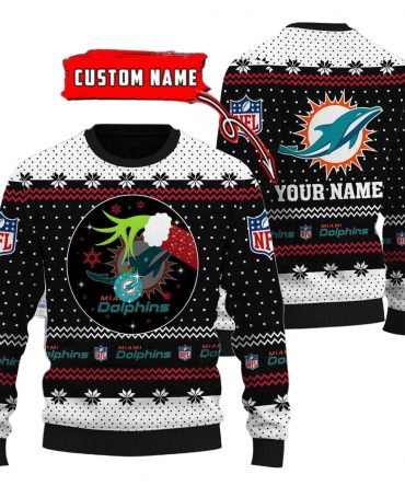 Miami Dolphins Personalized Woolen Sweater BG51