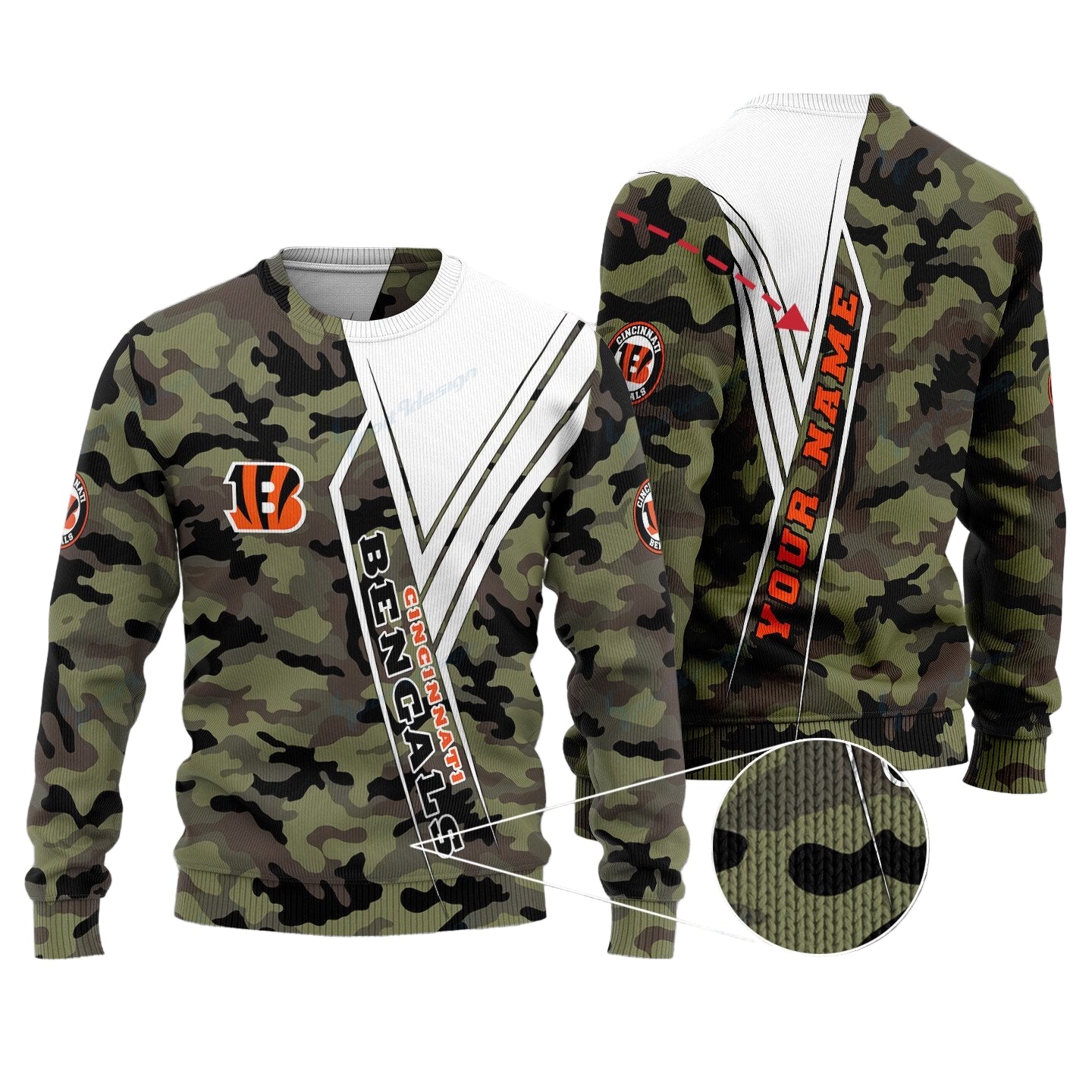 Cincinnati Bengals Personalized Woolen Sweater BG15