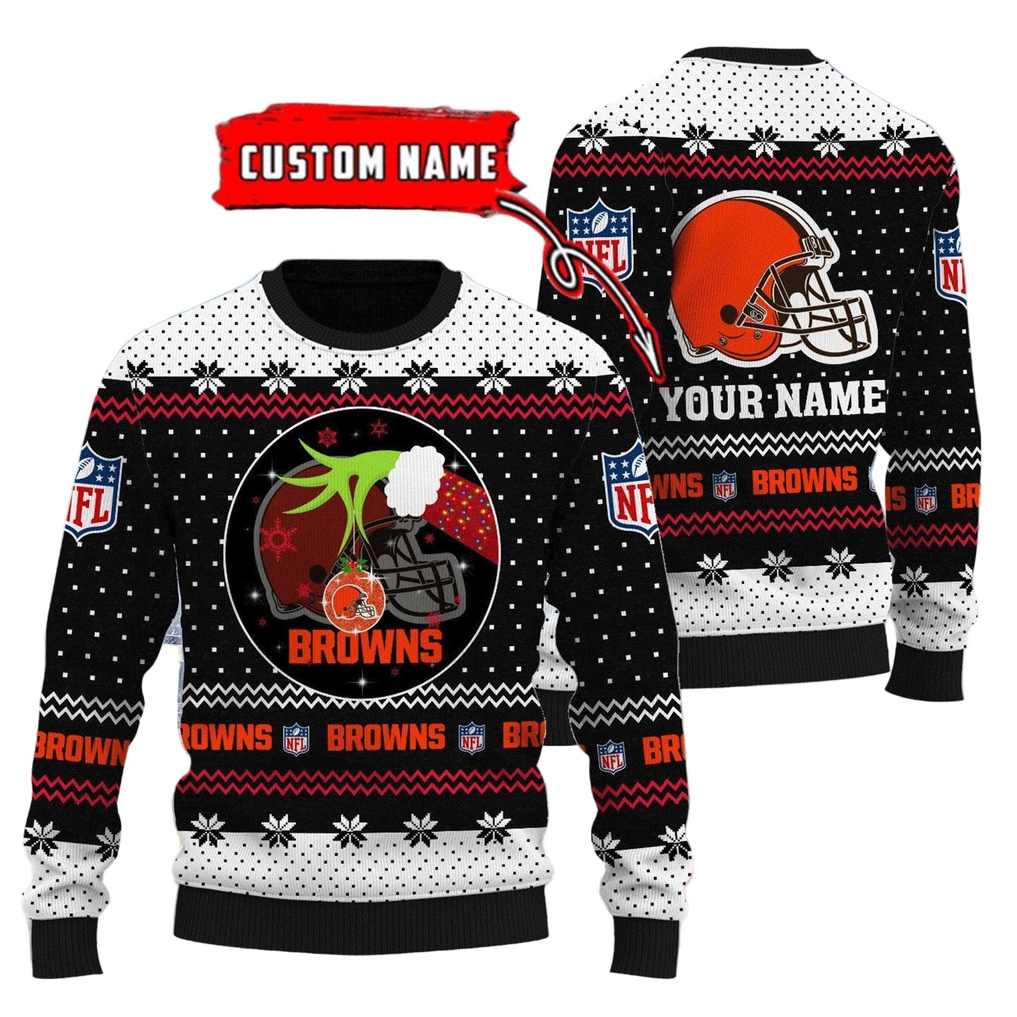 Cleveland Browns Personalized Woolen Sweater BG42