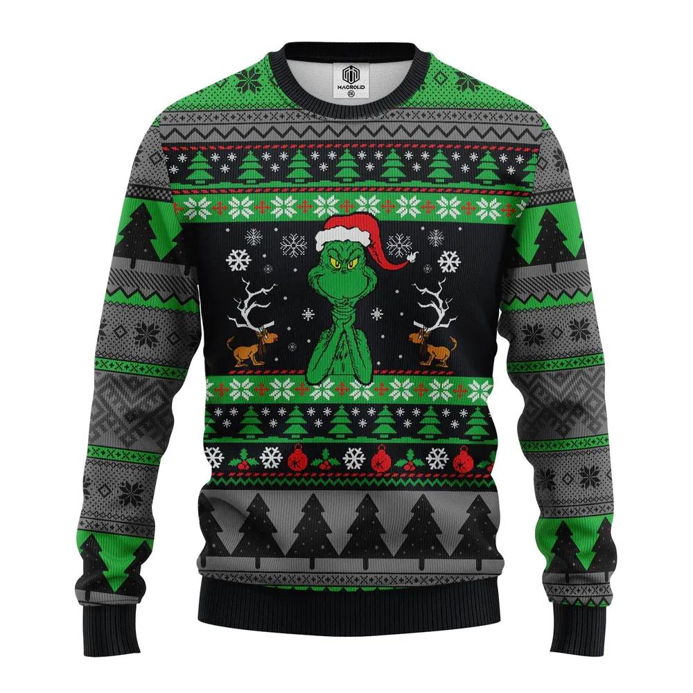 Grinch Ugly Christmas Sweater, Grinch Xmas Sweater