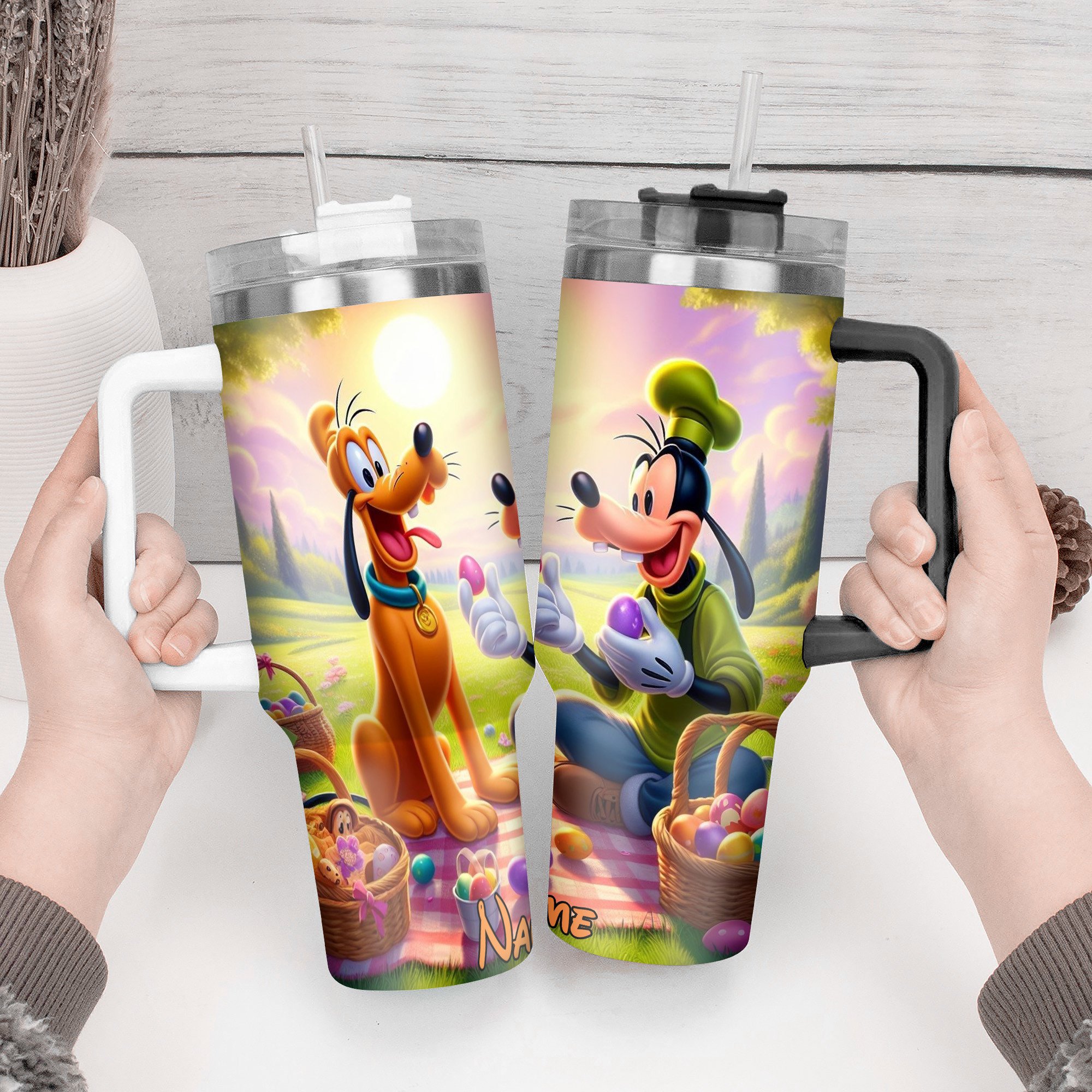 Goofy Themed Personalized Tumbler with Straw - Fun & Durable Drinkware - Image 4