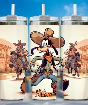 Custom Cowboy-Themed Tumbler with Straw - Perfect Gift for Cartoon Fans