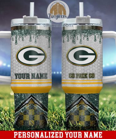 Custom Personalized Green Bay Packers Tumbler with Handle - Perfect for Fans!