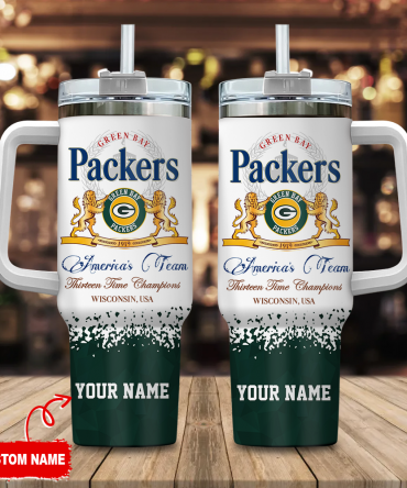 Custom Green Bay Packers Personalized Tumbler - NFL Fan Gift