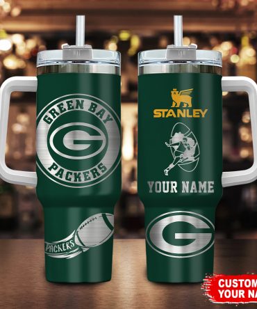 Customizable Green Bay Packers Stanley Tumbler with Handle - Personalized Gift