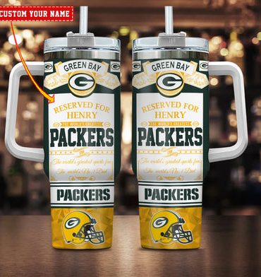 Personalized Green Bay Packers Tumbler - Custom Name NFL Fan Gift