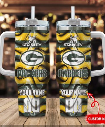 Custom Green Bay Packers Personalized Tumbler with Handle - Perfect Gift for Fans