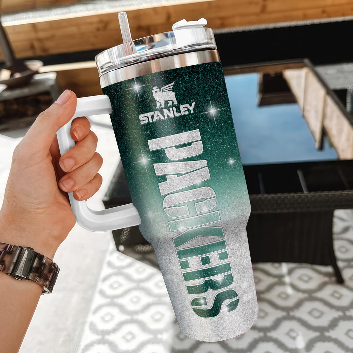 Customizable Stanley Packers Tumbler with Handle & Straw - Personalized Gift - Image 3