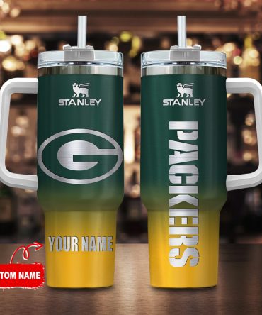 Custom NFL Team Logo Insulated Tumbler with Handle - Personalized Name